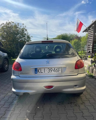 Peugeot 206 cena 7300 przebieg: 129000, rok produkcji 2007 z Limanowa małe 172